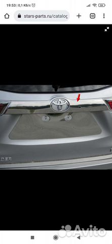 Накладка на заднюю дверь highlander 3