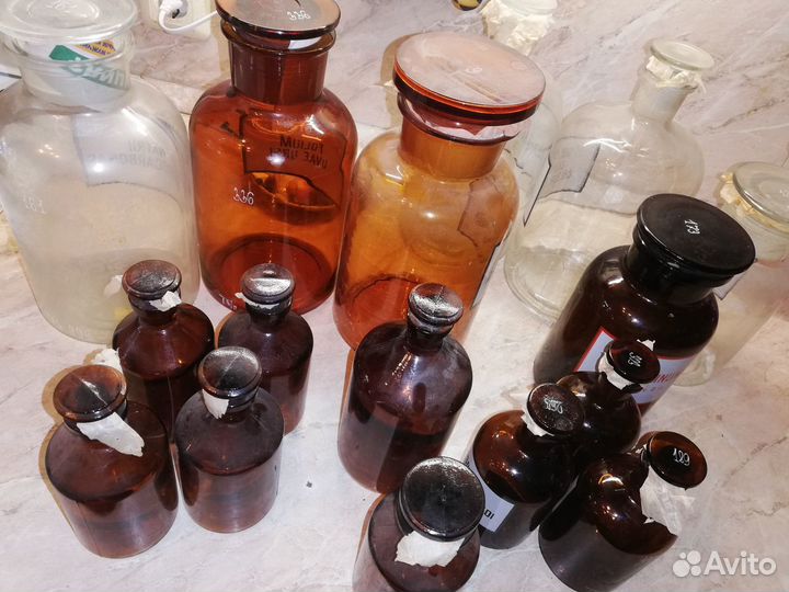 Химическая посуда Бутылки темного стекла