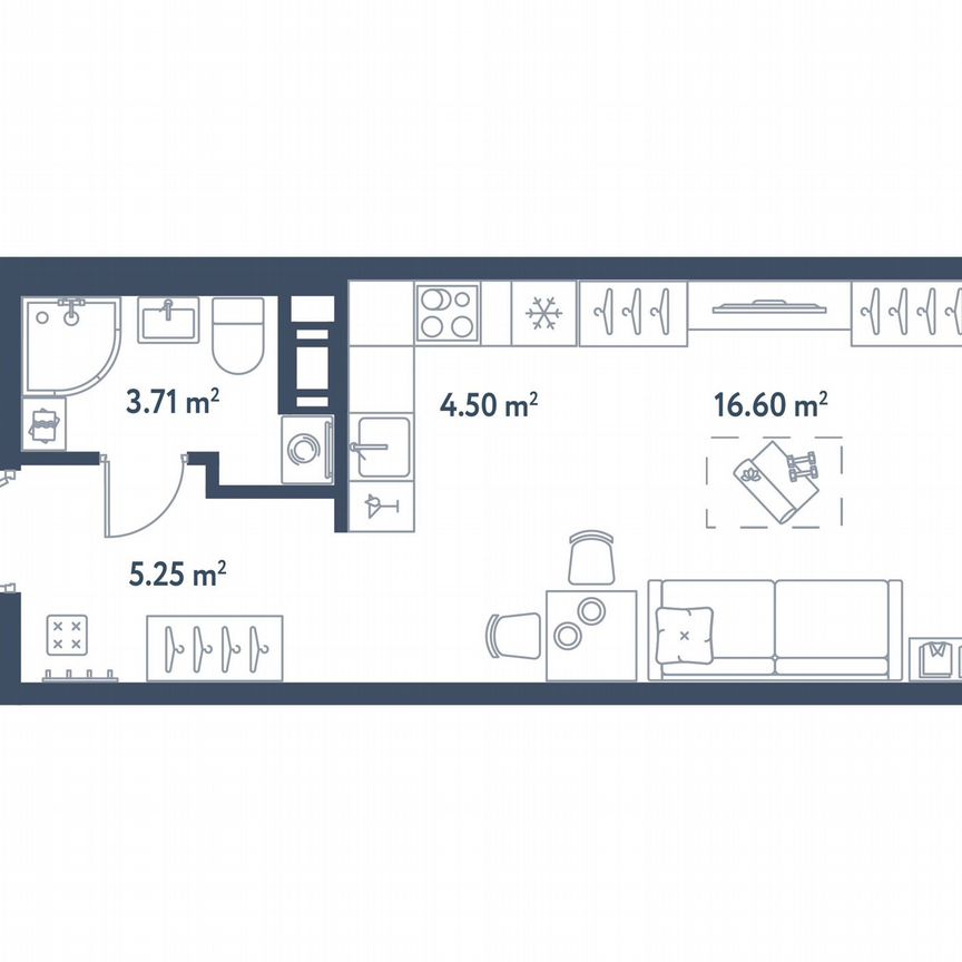 Квартира-студия, 30,1 м², 5/11 эт.