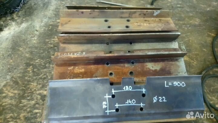 Башмак гусеничный одноребровый shoe track на 900мм