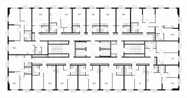 1-к. квартира, 32,1 м², 8/25 эт.