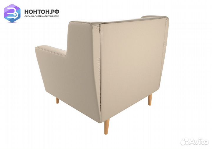 Кресло Брайтон экокожа бежевая