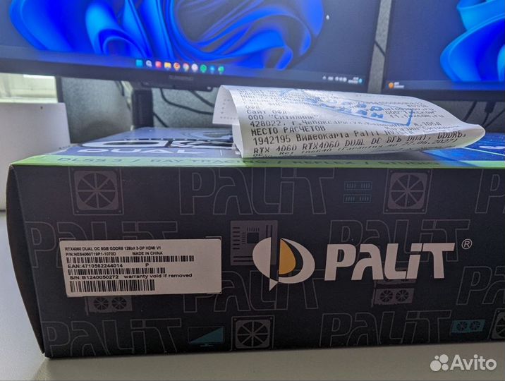 Видеокарта Palit nvidia GeForce RTX 4060 dual OC 8