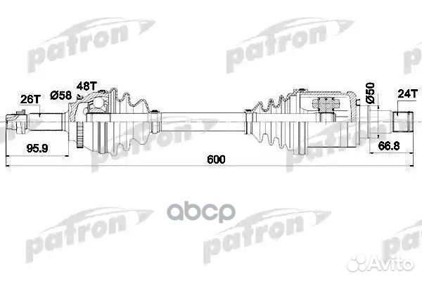 Полуось PDS0437 patron