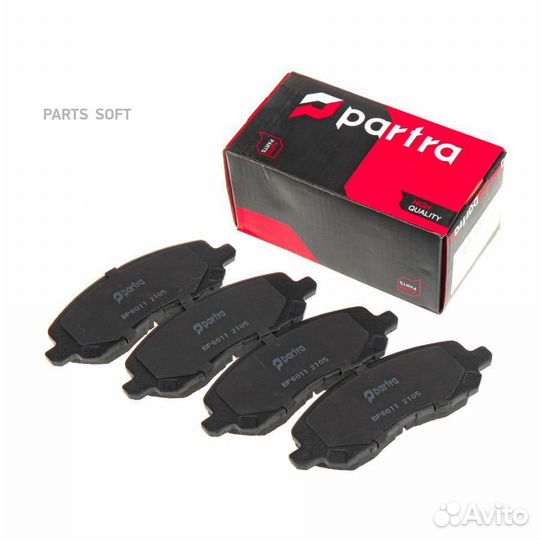 Partra BP6011 Колодки тормозные дисковые перед пра