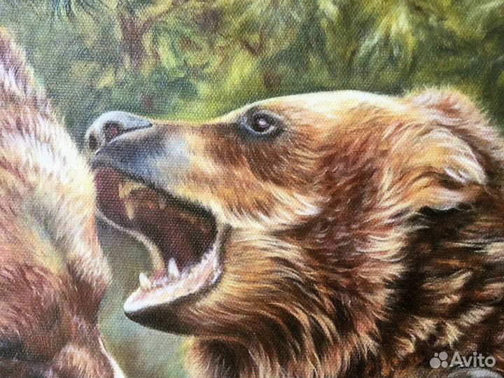 Картина в раме Медведи