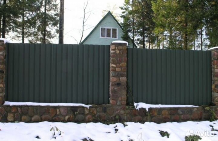 Забор из профнастила с гарантией быстро