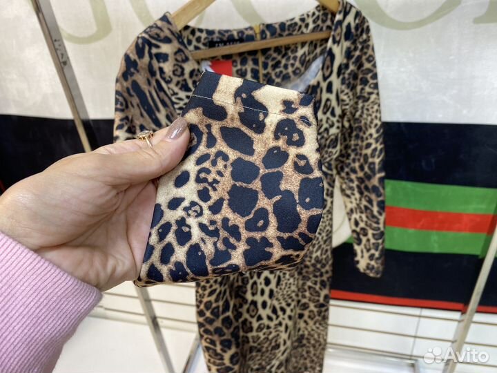 Платье женское леопардовое