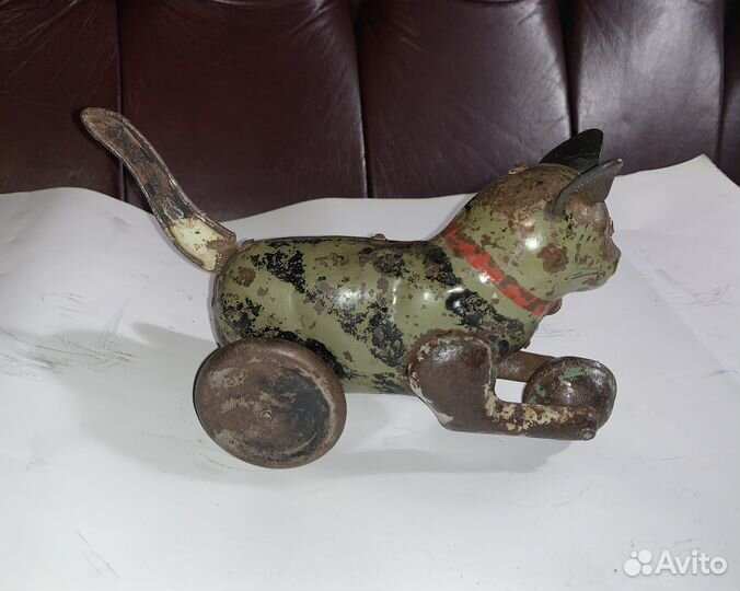 Жестяная редкая старинная игрушка Kitty Kat- Marx