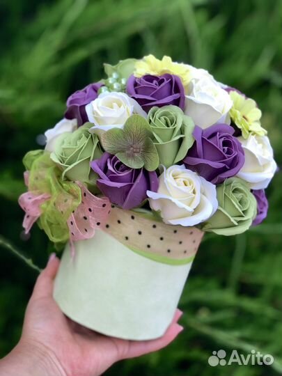 Букет из мыльных роз