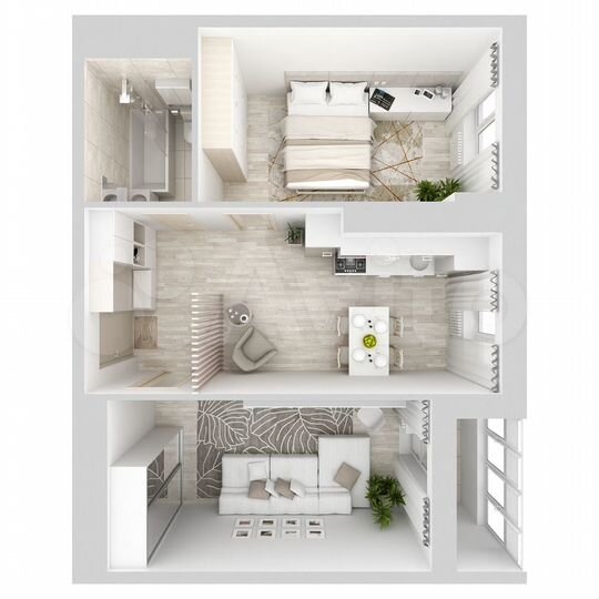 2-к. квартира, 52,9 м², 6/15 эт.