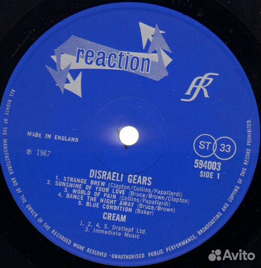 Пластинка Cream - Disraeli Gears (LP)