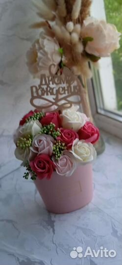 Букет из мыльных роз