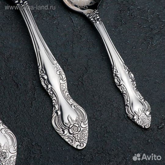 Набор столовых приборов «Тройка», 18 предметов, ху