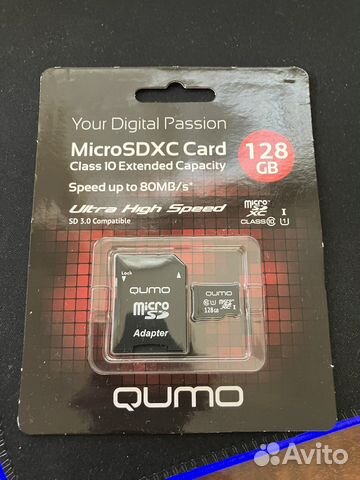 Qumo microsdxc карта памяти 128гб