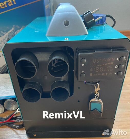 Видео Автономный отопитель сухой фен 8кВ 12/24/220