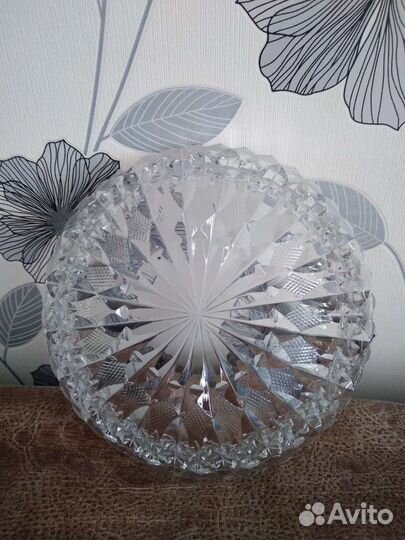 Конфетница из чешкого хрусталя СССР