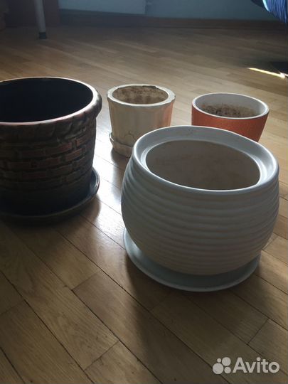 Цветочный керамический горшок