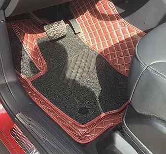 3Д коврики из экокожи с бортами в салон авто