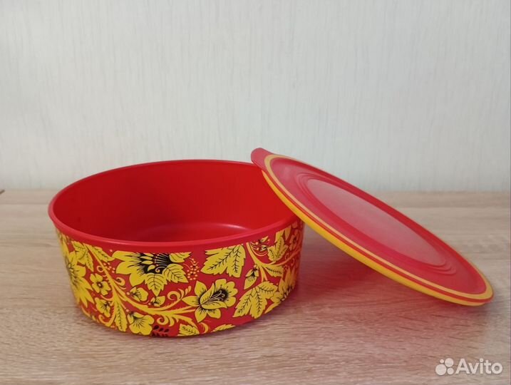Контейнер Акваконтроль круглый Хохлома Tupperware