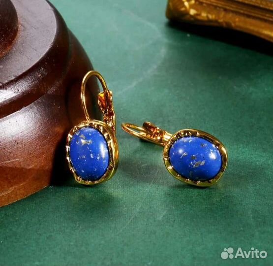 Роскошные серьги с лазуритом