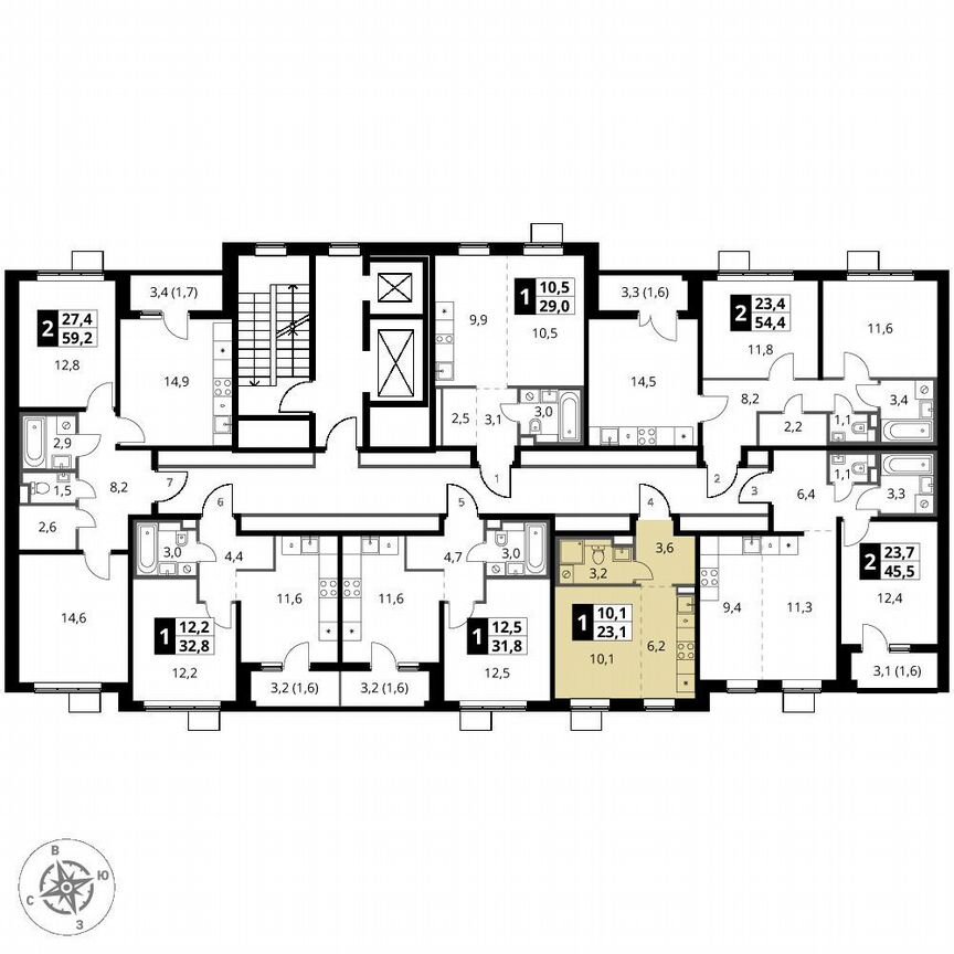 Квартира-студия, 23,1 м², 14/14 эт.
