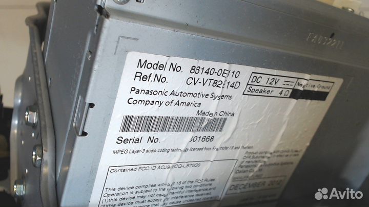 Магнитола Toyota Highlander 2, 2013