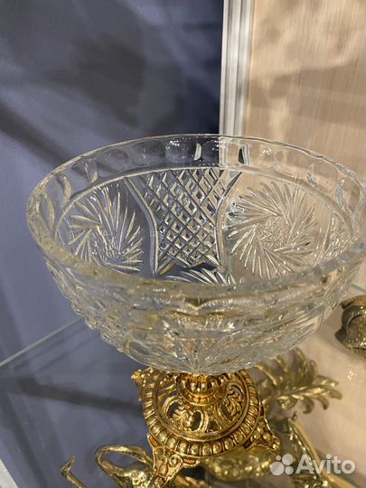 Ваза конфетница хрусталь