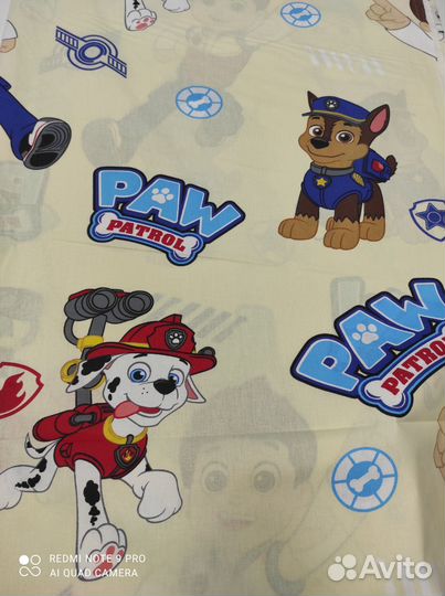 Ткань ранфорс поплин с мультиками шир. 240см