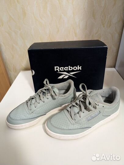 Кеды reebok club c 85 мятные 37ru 6.5usa