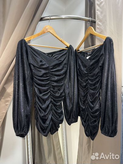 Веченее мини платье черное