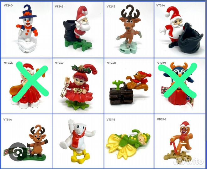 Игрушки из новогоднего киндера сюрприза 2024 года