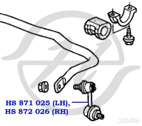 Тяга стабилизатора задней подвески, правая