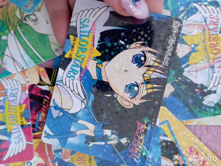 Галографические карточки от бандай sailor moon