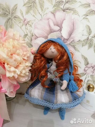 Интерьерная кукла оберег,текстильная