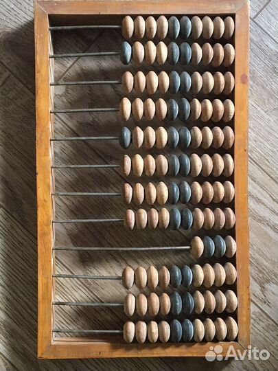 Счеты деревянные СССР. Рамка под фото