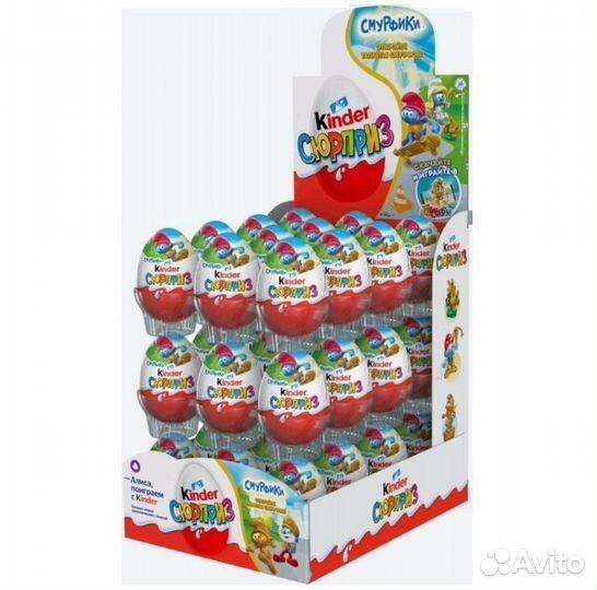 Шоколадное яйцо Kinder Сюрприз Смурфики 20 г