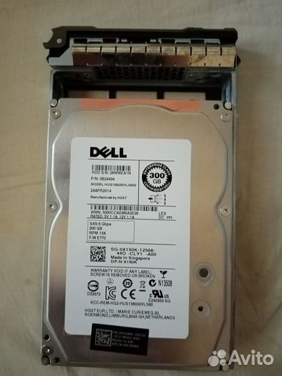 Жесткий диск Dell 0X150K 300Gb SAS 3,5