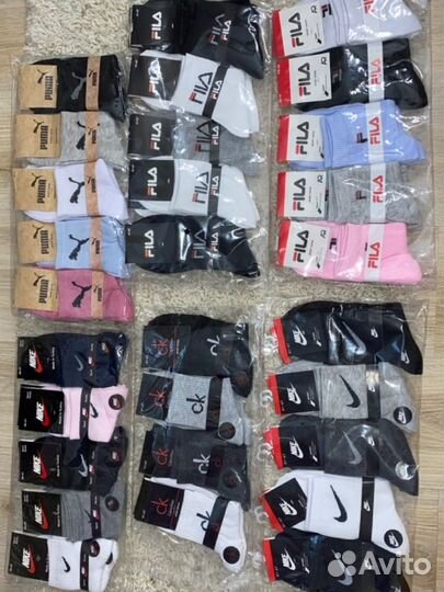Носки мужские/женские (fila,puma,nike,adidas,CK)