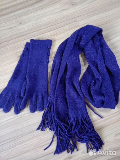 Шарф и перчатки комплект