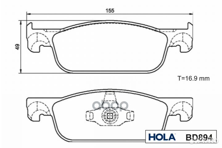 Колодки тормозные дисковые передние LADA X-RAY