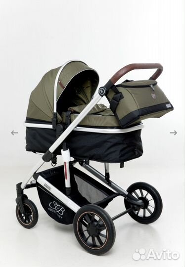 Коляска-трансформер sweet baby 2 в 1 amare olive