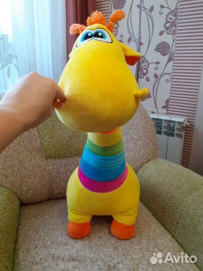 Жираф большой мягкий велюровый 75 см отл.сост