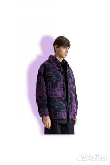 Утепленная рубашка с вышивкой (Balenciaga LV CDG)