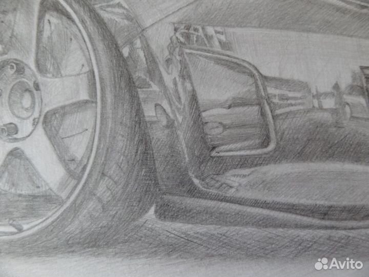 Картина рисунок Subaru подарок мужчине субаристу