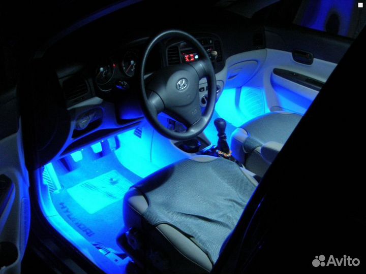 Подсветка салона 3 LED, 12V, синий