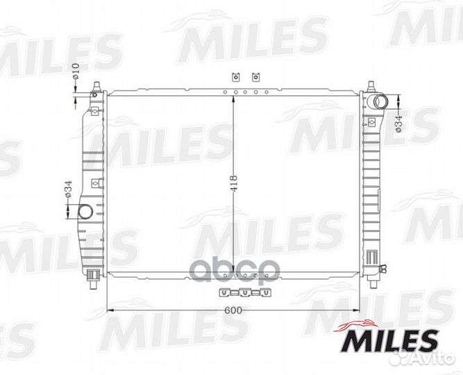 Радиатор miles chevrolet aveo 1.2/1.4 M/T 06- A