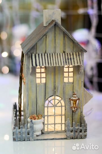 Домик миниатюра светильник, Скоро весна