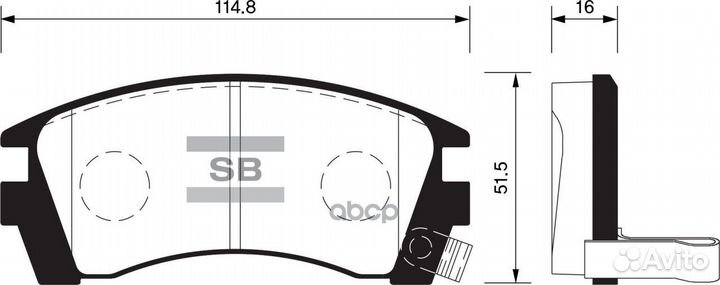 SP1488 колодки дисковые передние Nissan Sunny