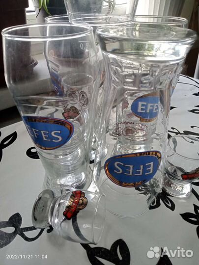 Бокалы Grolsch, Efes для пива